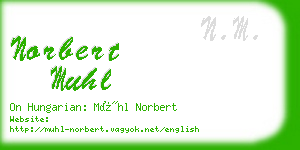 norbert muhl business card